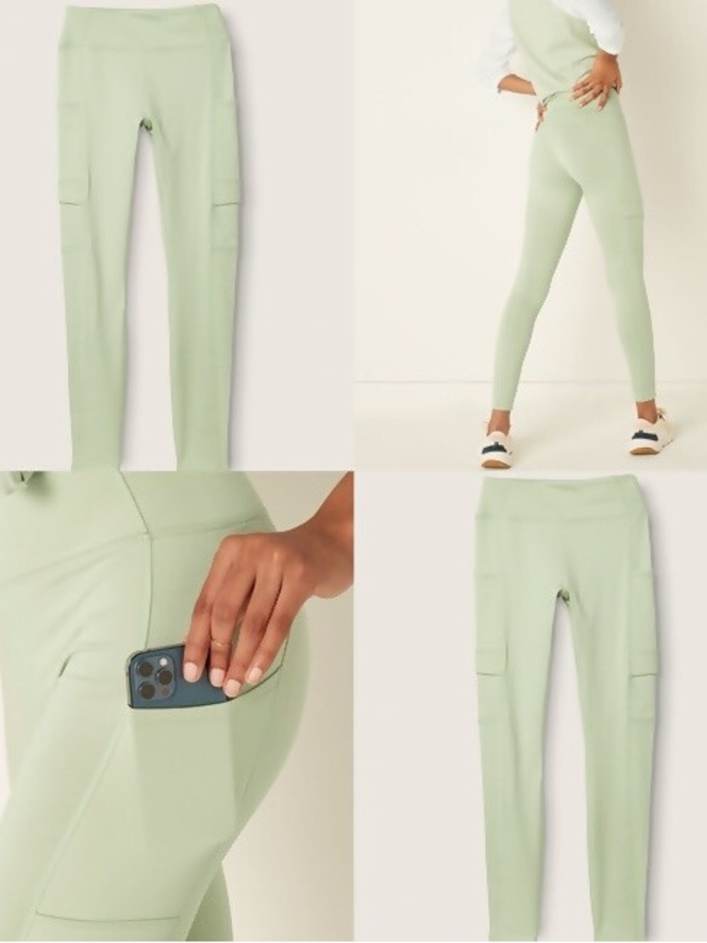 PINK Victoria's Secret High-Rise Pocket Leggings in Mint Green Size Medium